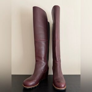 Sorel Fiona Burgundy Over the Knee Boots - Size 8